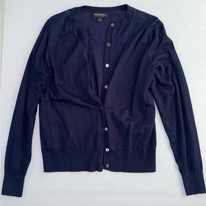 Small Navy Blue ButtonUp Sweater Banana Republic
